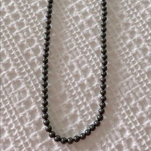 Touchstone Crystal gray pearl necklace